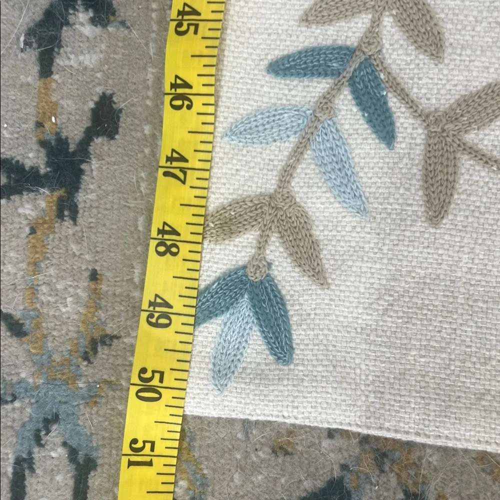 Pottery Barn Liana Crewel Embroidered Table Throw